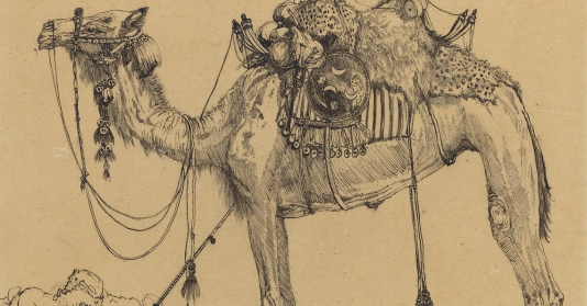 Le chameau de Rodolphe Bresdin - Reproduction d'art haut de gamme