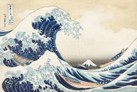 La grande vague près de la côte de Kanagawa (Hokusai) - Muzeo.com