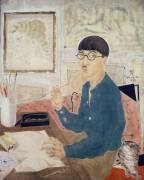 Autoportrait avec chat II (Tsuguharu Foujita) - Muzeo.com