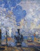 La Station Saint Lazare, détail (Claude Monet) - Muzeo.com